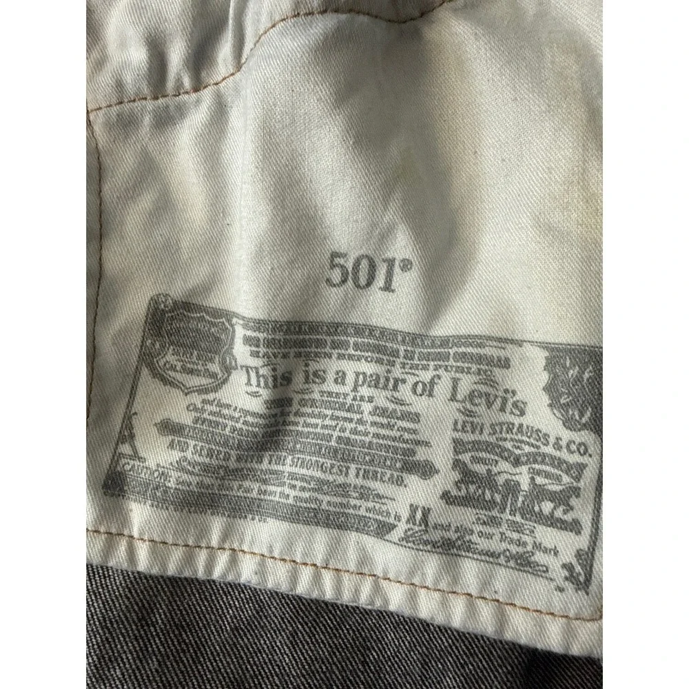 Levi's 501 Original Fit Jeans Men 33x36 (True 31x32) Blk Straight Leg Button Fly